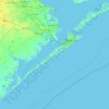Galveston Island topographic map, elevation, terrain