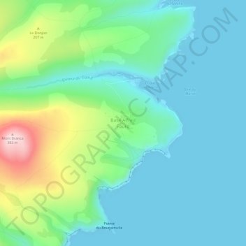 Base Alfred Faure topographic map, elevation, terrain