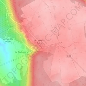 Le Clos Bosset topographic map, elevation, terrain
