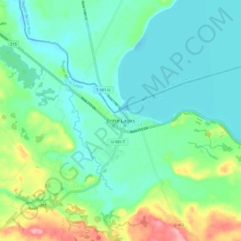 Entre Lagos topographic map, elevation, terrain