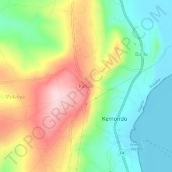 Kanazi topographic map, elevation, terrain