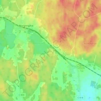 Näset topographic map, elevation, terrain