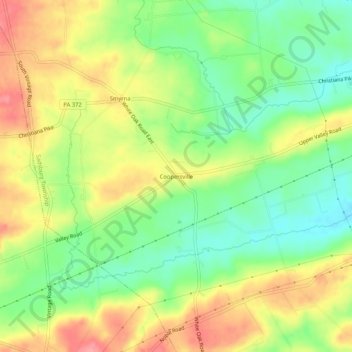 Coopersville topographic map, elevation, terrain