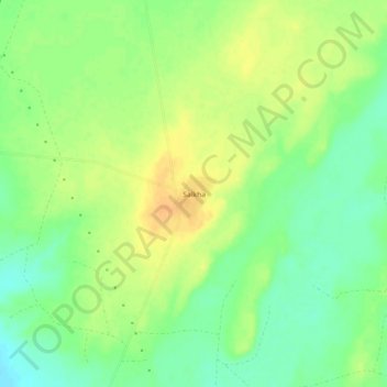 Salkha topographic map, elevation, terrain