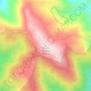 Mount Gleason topographic map, elevation, terrain