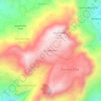St. Catharine's topographic map, elevation, terrain