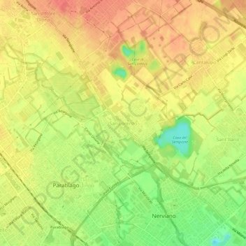 San Lorenzo topographic map, elevation, terrain