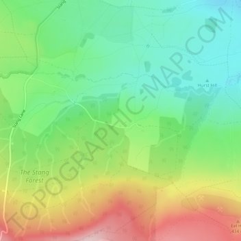 East Hope topographic map, elevation, terrain