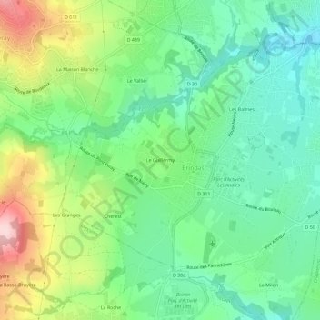 Le Guillermy topographic map, elevation, terrain