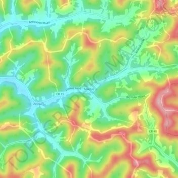 Miletus topographic map, elevation, terrain