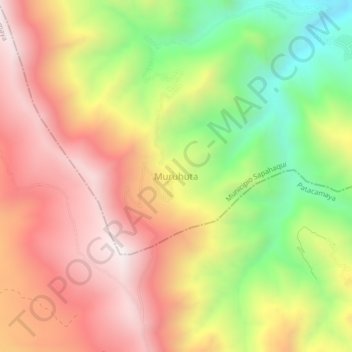 Muruhuta topographic map, elevation, terrain