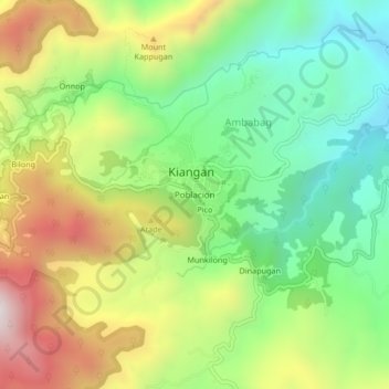 Poblacion topographic map, elevation, terrain