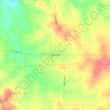 Long Lane topographic map, elevation, terrain
