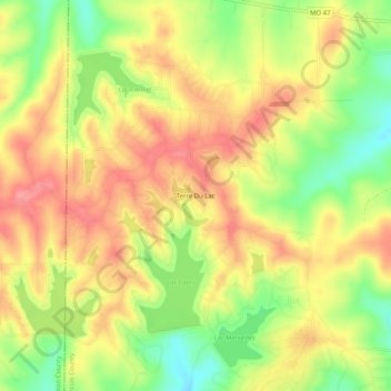 Terre Du Lac topographic map, elevation, terrain