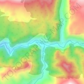 Ifoulou topographic map, elevation, terrain