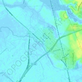 Castroville topographic map, elevation, terrain