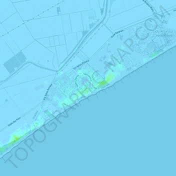 Duna Verde topographic map, elevation, terrain