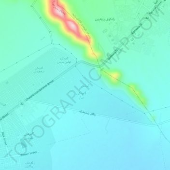 Kolen topographic map, elevation, terrain
