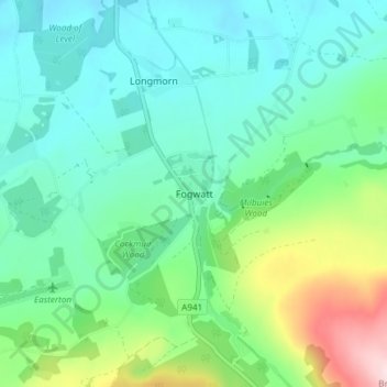 Fogwatt topographic map, elevation, terrain