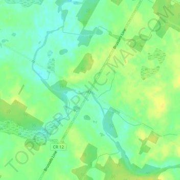 Jamestown topographic map, elevation, terrain