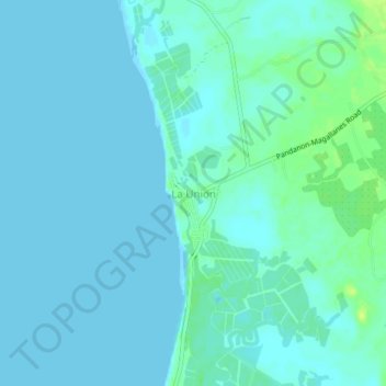 La Union topographic map, elevation, terrain