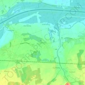 Mamling topographic map, elevation, terrain