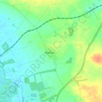 Flaxton topographic map, elevation, terrain