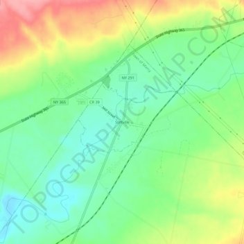 Stittville topographic map, elevation, terrain