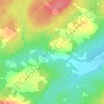 Sainte-Sabine-Station topographic map, elevation, terrain