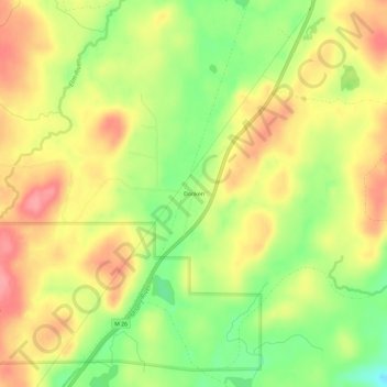 Donken topographic map, elevation, terrain