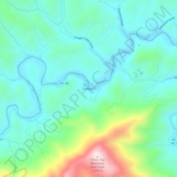 Dresden topographic map, elevation, terrain