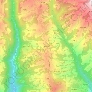 Specula topographic map, elevation, terrain