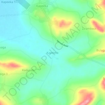 Kapeeka topographic map, elevation, terrain
