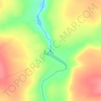 Cachoeira da Velha topographic map, elevation, terrain