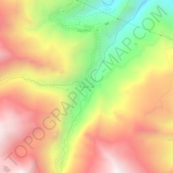 Totoral topographic map, elevation, terrain