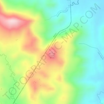 Cerro El Castillo topographic map, elevation, terrain