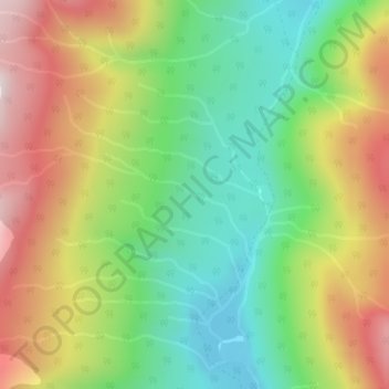 Cascade Mountains topographic map, elevation, terrain