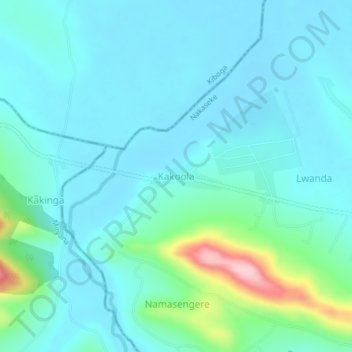 Kakoola topographic map, elevation, terrain