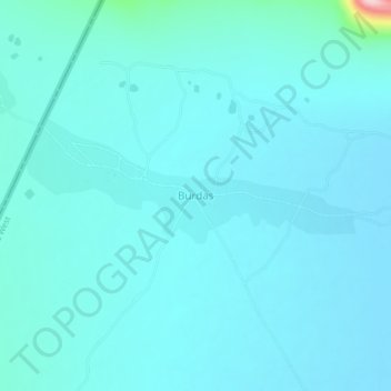 Burdas topographic map, elevation, terrain