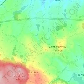 La Renaudière topographic map, elevation, terrain