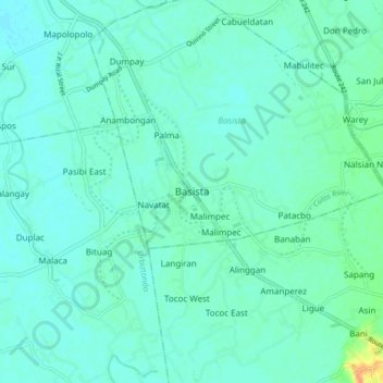Basista topographic map, elevation, terrain