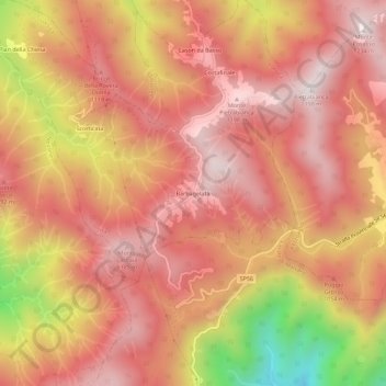 Barbagelata topographic map, elevation, terrain