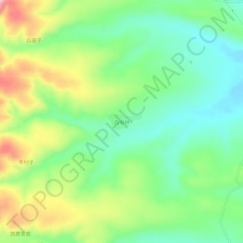 西榆林 topographic map, elevation, terrain