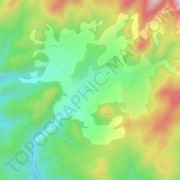 Chiuzbaia topographic map, elevation, terrain