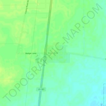 Ben Bolt topographic map, elevation, terrain