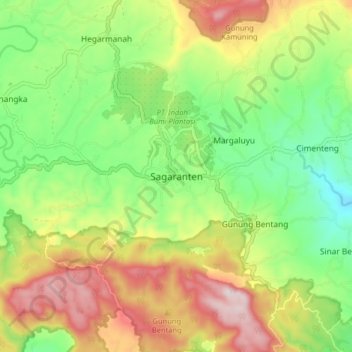 Sagaranten topographic map, elevation, terrain