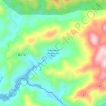 Comunidade Ribeirão da Anta topographic map, elevation, terrain