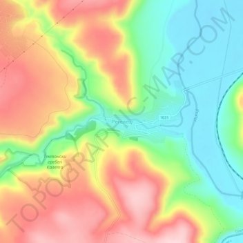 Reselets topographic map, elevation, terrain