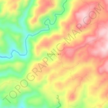 Mekarsari topographic map, elevation, terrain