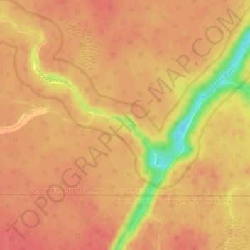 The Canyon topographic map, elevation, terrain